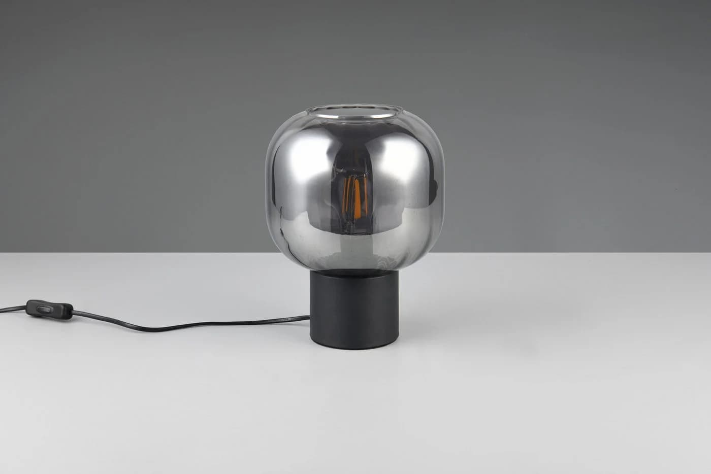 TRIO Leuchten Schreibtischlampe DIVA, E27 Tischleuchte mit Glasschirm Ø 20cm