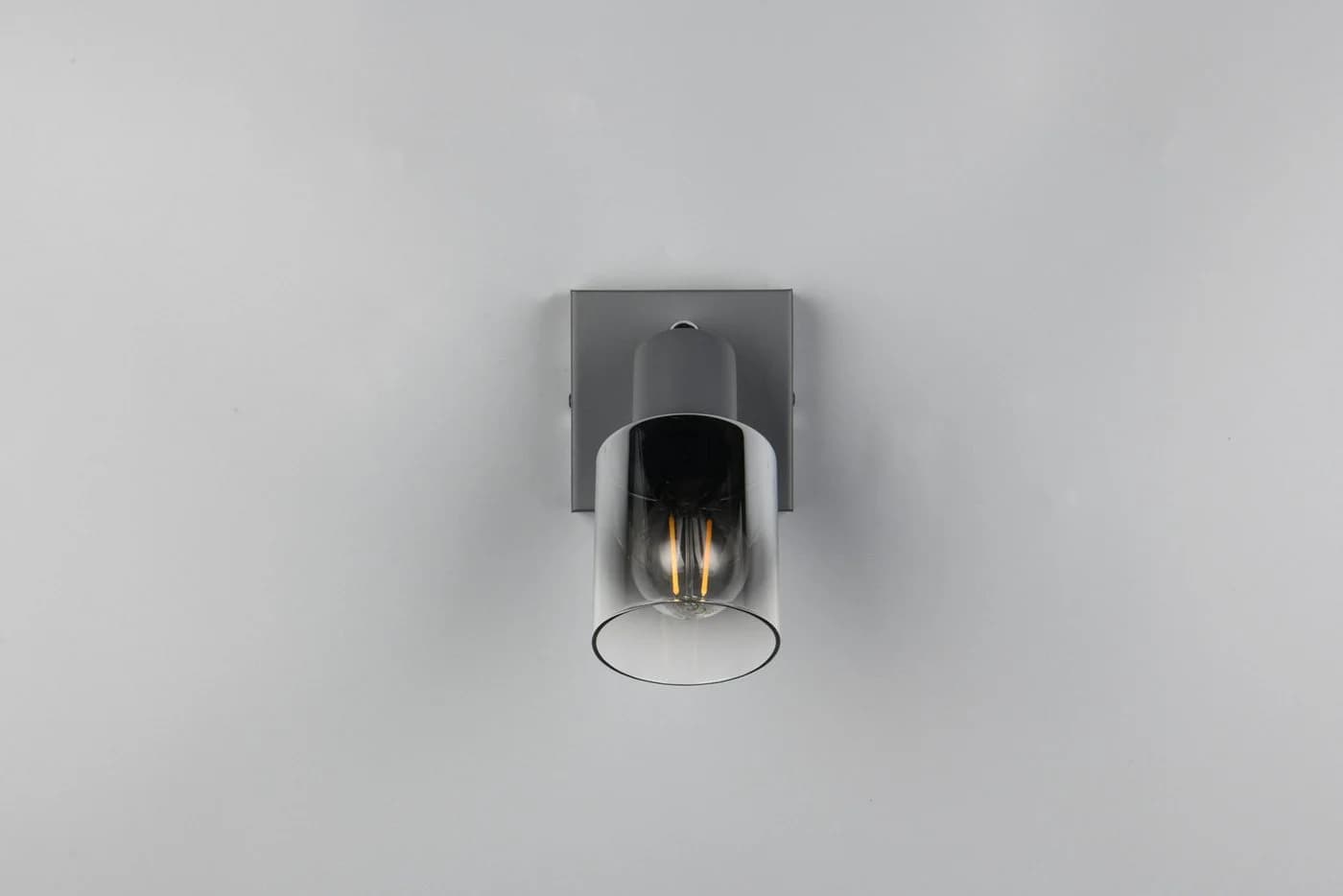 Reality Leuchten Deckenstrahler CADIZ, Spot 1-flammig, Glas anthrazit, E14 - Bild 5