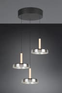 TRIO LEUCHTEN LED Pendelleuchte CELESTE Schwarz Dimmbar Höhenverstellbar Bild 1
