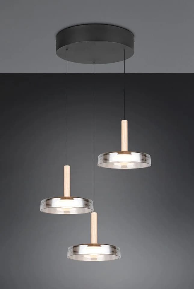 TRIO LEUCHTEN LED Pendelleuchte CELESTE Schwarz Dimmbar Höhenverstellbar - Bild 3