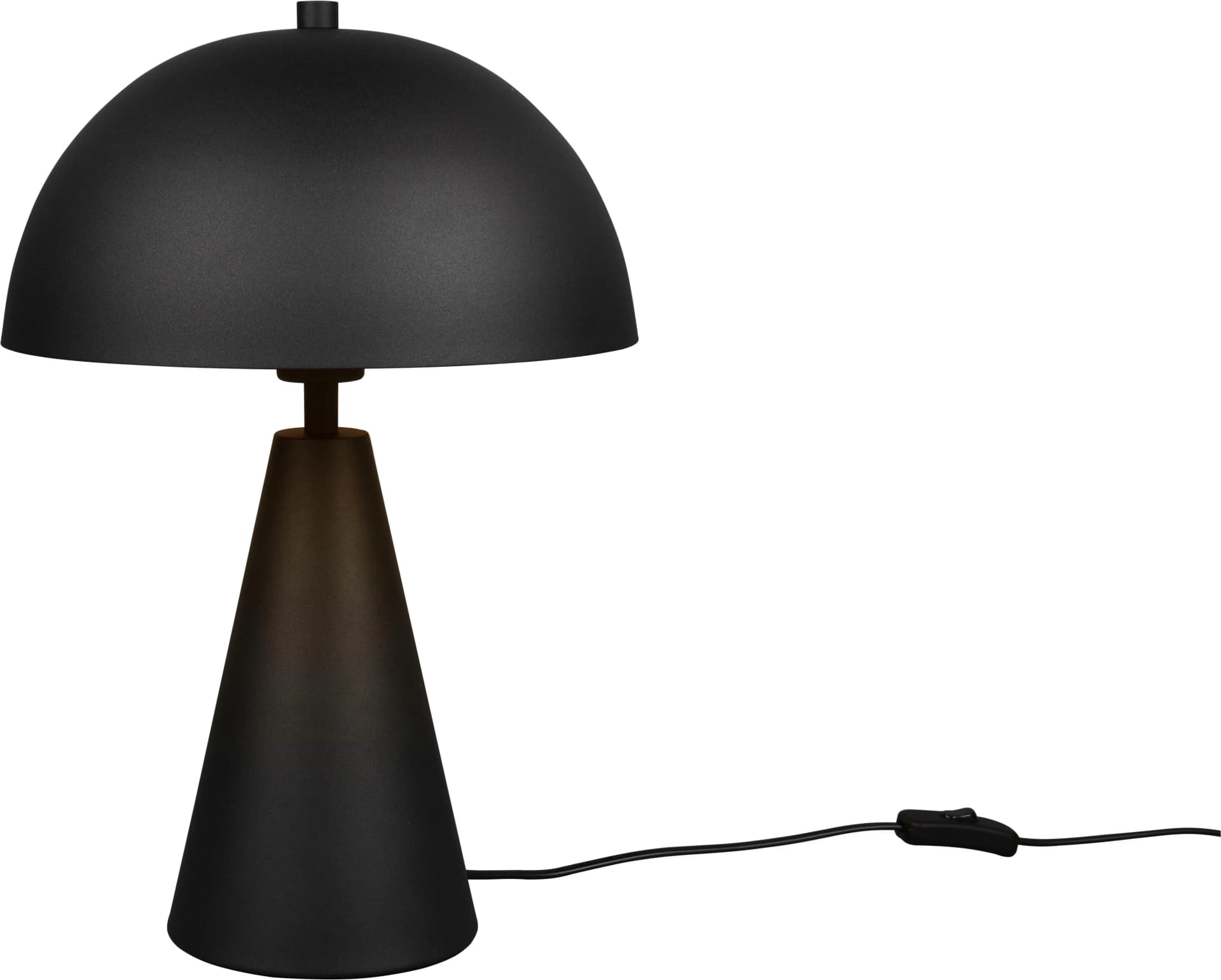 Tischleuchte Alfie, schwarz matt, Metall, E27