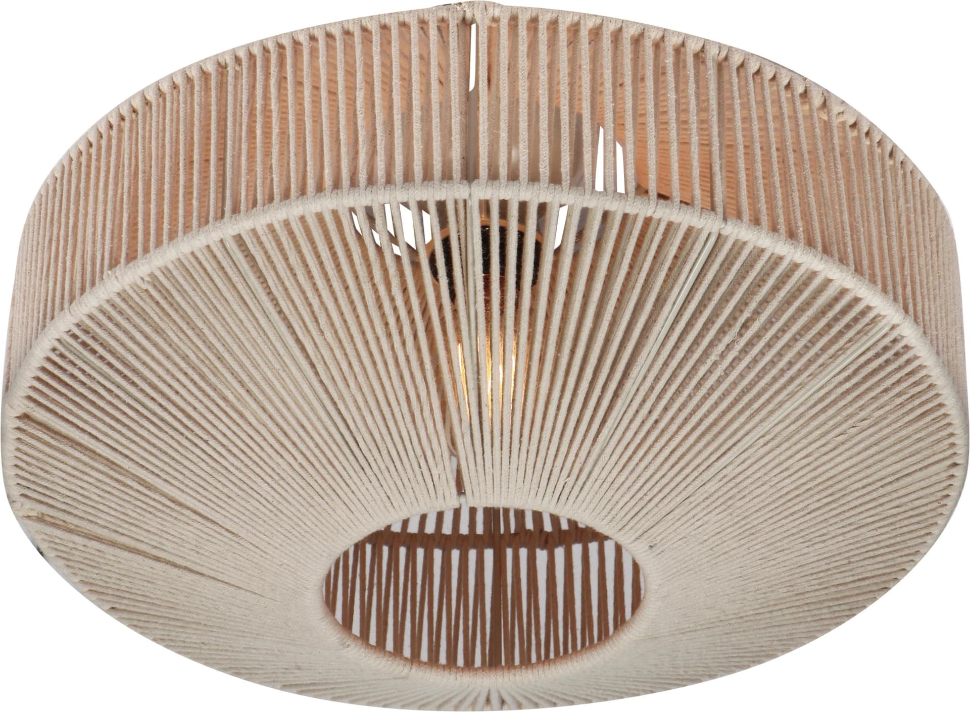 TRIO LEUCHTEN Deckenleuchte SVEA Boho-Look Beige Baumwolle