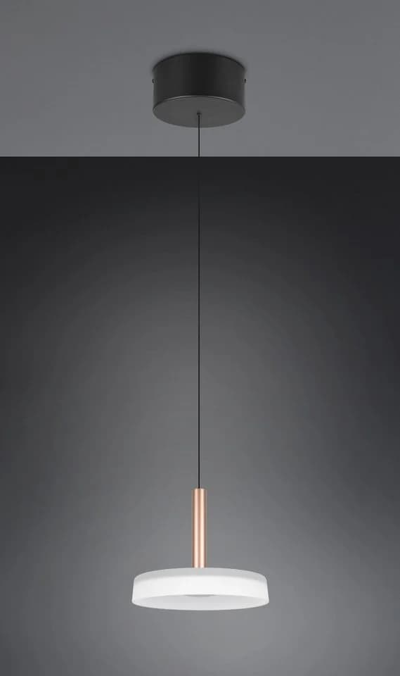 TRIO LEUCHTEN LED Pendelleuchte CELESTE dimmbar braun Metall Glas - Bild 2