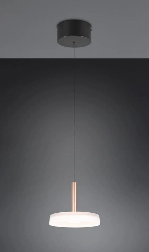 TRIO LEUCHTEN LED Pendelleuchte CELESTE dimmbar braun Metall Glas - Bild 3
