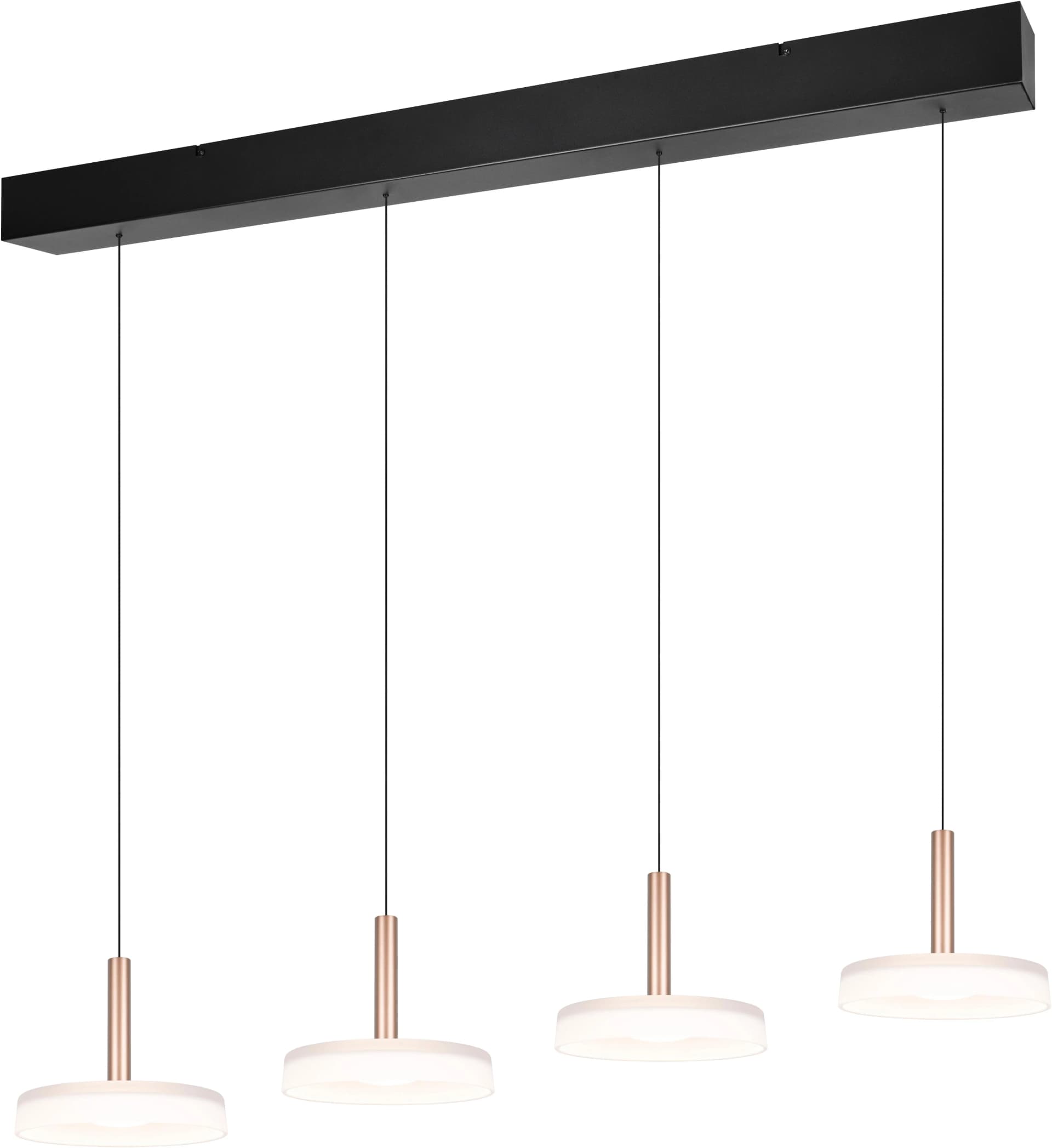 TRIO LEUCHTEN LED Pendelleuchte CELESTE Dimmbar Braun Metall Glas