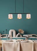 OTTO HOME Pendelleuchte Jerrett 3-flammig Beige Gold Samt Bild 1