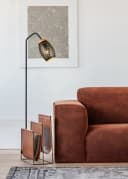Reality Leuchten Stehlampe BIDAR 147 cm Schwarz/Gold Metall-Lampenschirm Bild 5