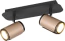 TRIO Leuchten Deckenstrahler GILLAN 2-flammig Schwarz/Braun Bild 2