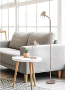 Reality Leuchten LED Tischleuchte PONGO Braun Sandfarben Kunststoff Bild 1