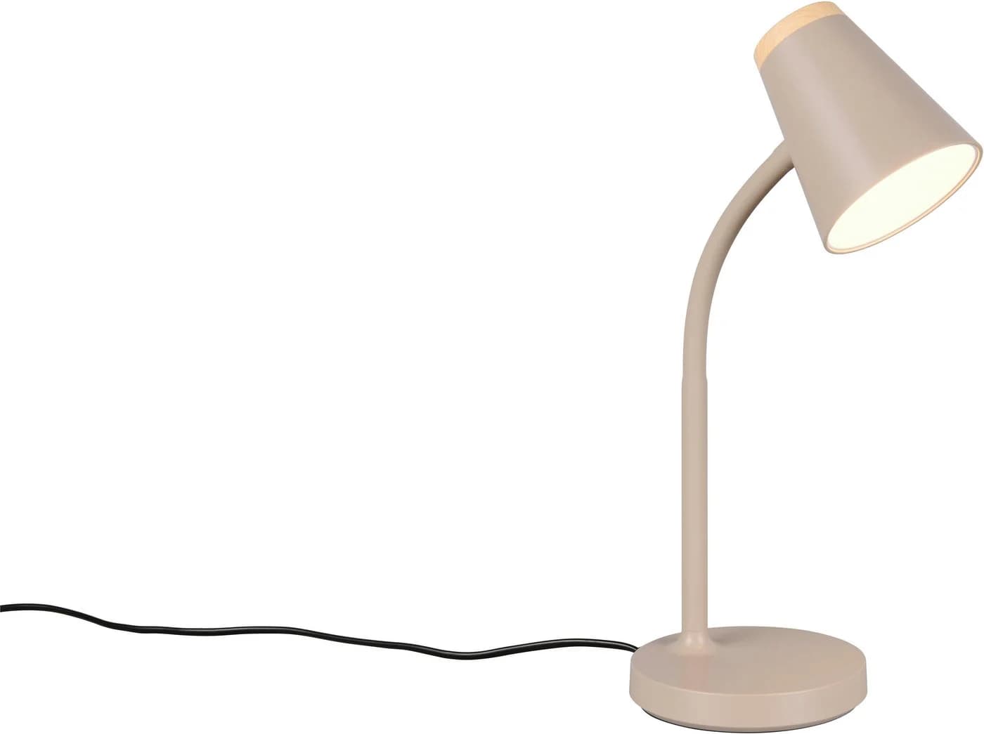 Reality Leuchten LED Tischleuchte PONGO Braun Sandfarben Kunststoff - Bild 4