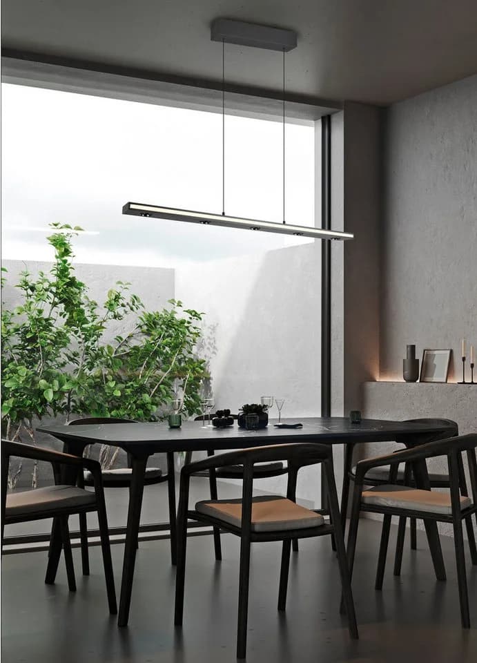 TRIO LED Pendelleuchte GRAHAM Höhenverstellbar Dimmbar Schwarz