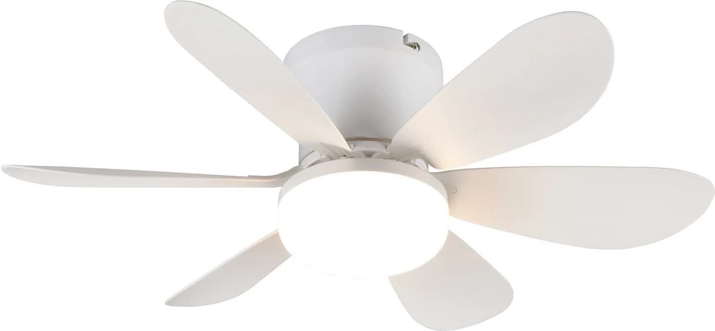 Reality Leuchten LED Deckenleuchte LUND mit Ventilator Weiß Matt - Bild 2