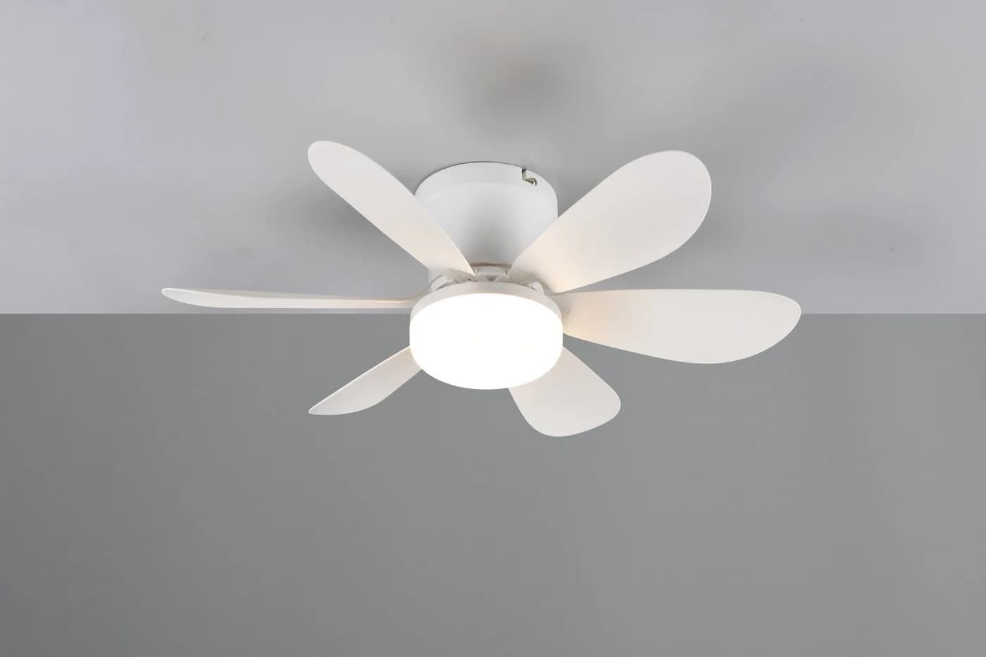 Reality Leuchten LED Deckenleuchte LUND mit Ventilator Weiß Matt - Bild 3