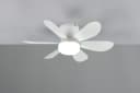 Reality Leuchten LED Deckenleuchte LUND mit Ventilator Weiß Matt Bild 5