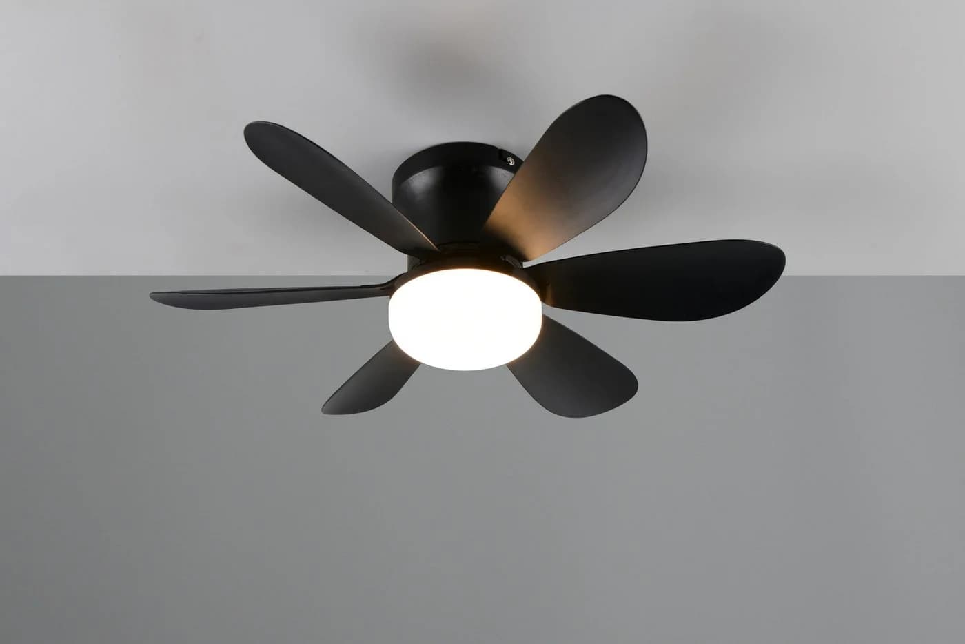 Reality Leuchten LED Deckenleuchte LUND mit Ventilator Schwarz Matt - Bild 3