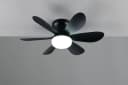 Reality Leuchten LED Deckenleuchte LUND mit Ventilator Schwarz Matt Bild 5