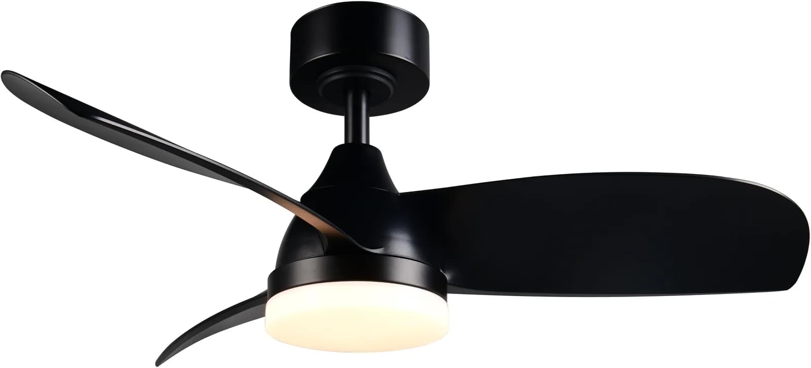 REALITY LEUCHTEN LED Deckenleuchte HELSINKI mit Ventilator Schwarz