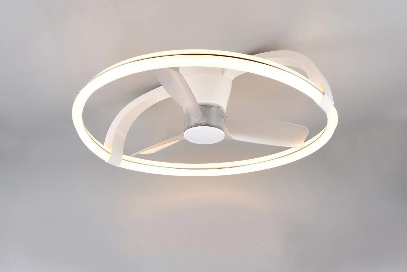 Reality Leuchten LED Deckenleuchte STOCKHOLM mit Ventilator, Deckenventilator mit Licht inkl. Fernbedienung, LED fest integriert, warmweiß - kaltweiß, 6 Geschwindigkeiten Timer Vor- & Rücklauf LED dimmbar CCT Nachtlicht