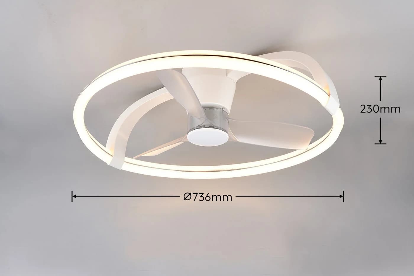 Reality Leuchten LED Deckenleuchte STOCKHOLM mit Ventilator, Deckenventilator mit Licht inkl. Fernbedienung, LED fest integriert, warmweiß - kaltweiß, 6 Geschwindigkeiten Timer Vor- & Rücklauf LED dimmbar CCT Nachtlicht - Bild 3