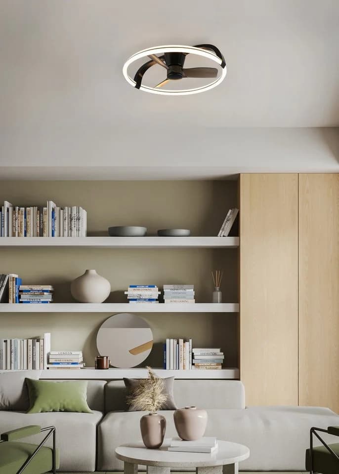 REALITY LEUCHTEN LED Deckenleuchte STOCKHOLM mit Ventilator
