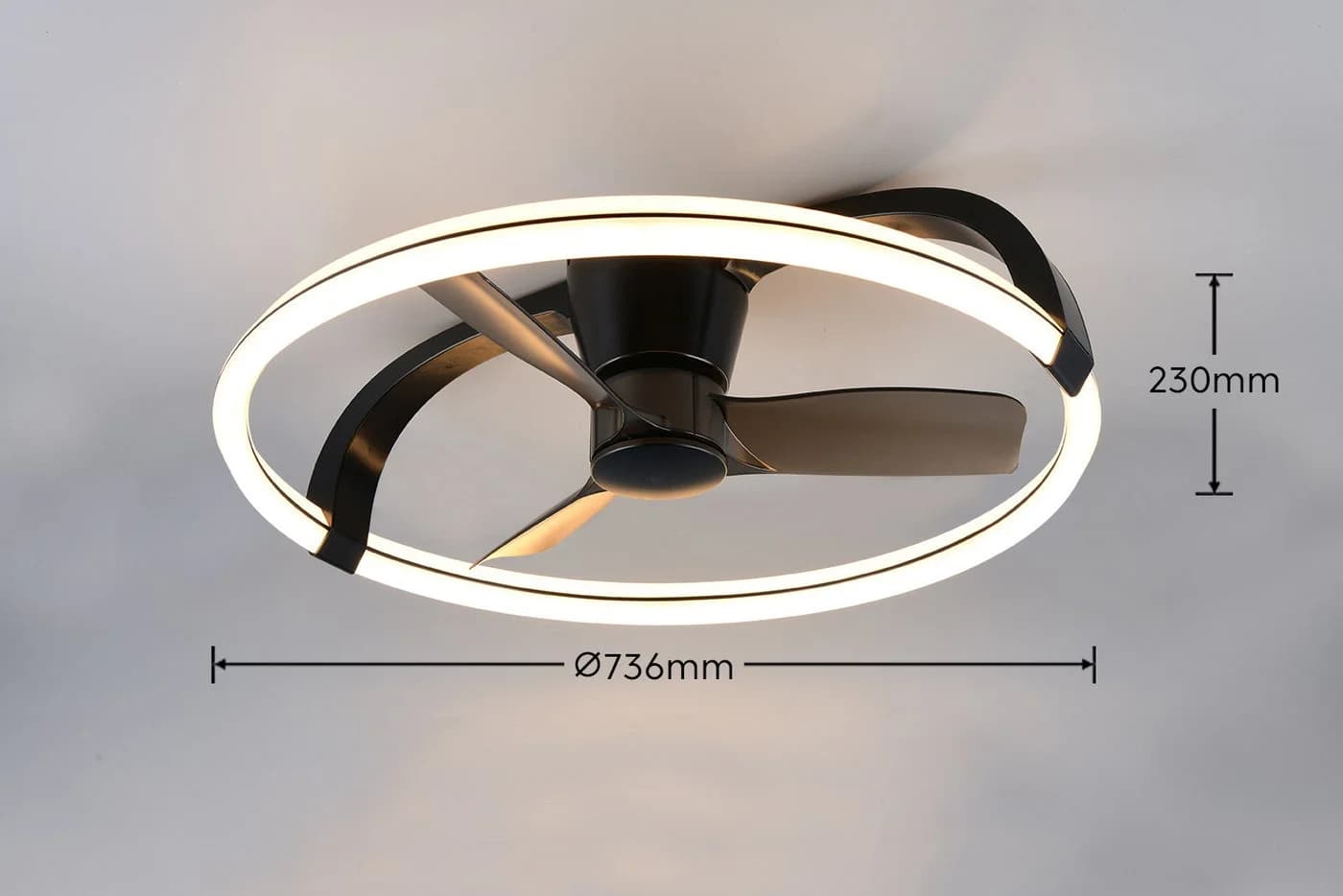 REALITY LEUCHTEN LED Deckenleuchte STOCKHOLM mit Ventilator - Bild 4