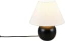 LEGER HOME Amara Tischlampe Schwarz Matt Keramik Stoffschirm Bild 1