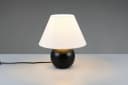 LEGER HOME Amara Tischlampe Schwarz Matt Keramik Stoffschirm Bild 4