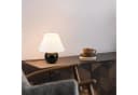 LEGER HOME Amara Tischlampe Schwarz Matt Keramik Stoffschirm Bild 5