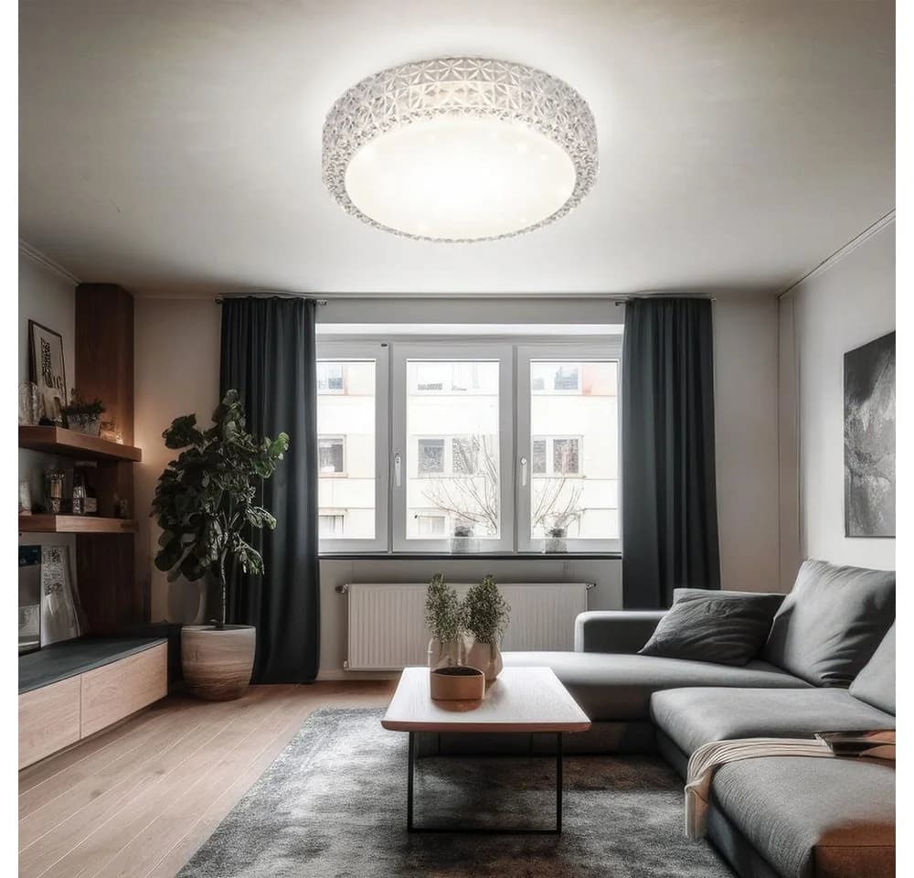Reality LED Deckenleuchte Warmweiß Sterneneffekt 12W - Bild 4