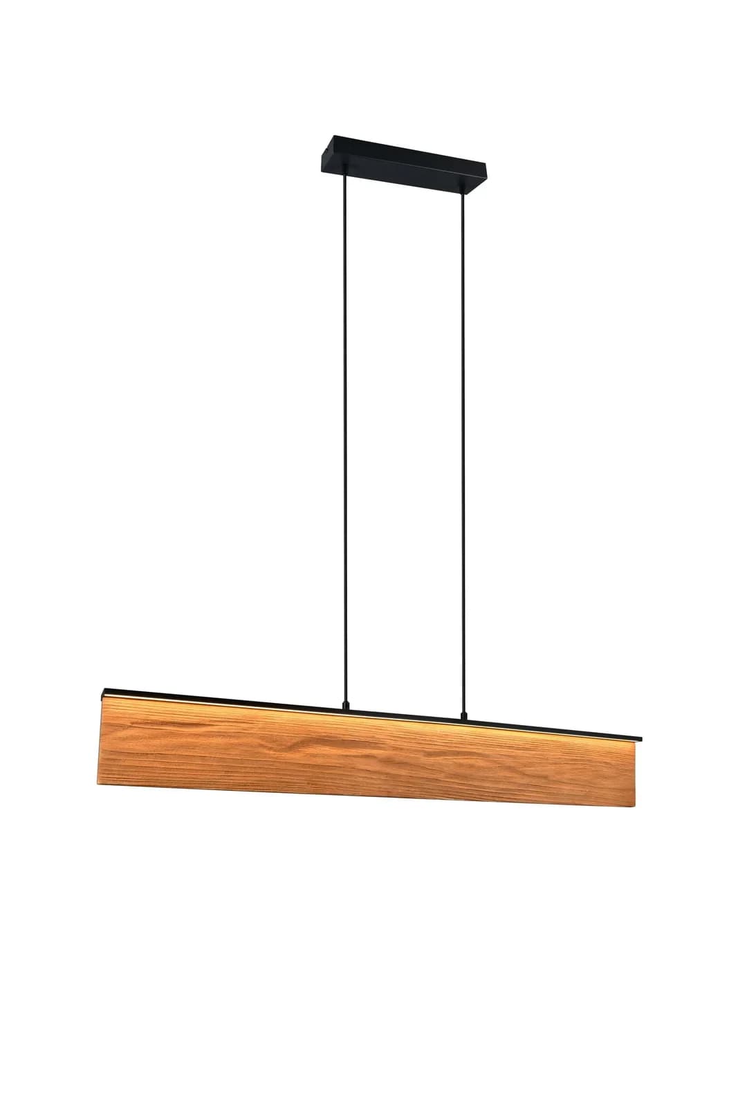 Trio LED-Hängelampe Kalea 110 cm Holzfarben Holz