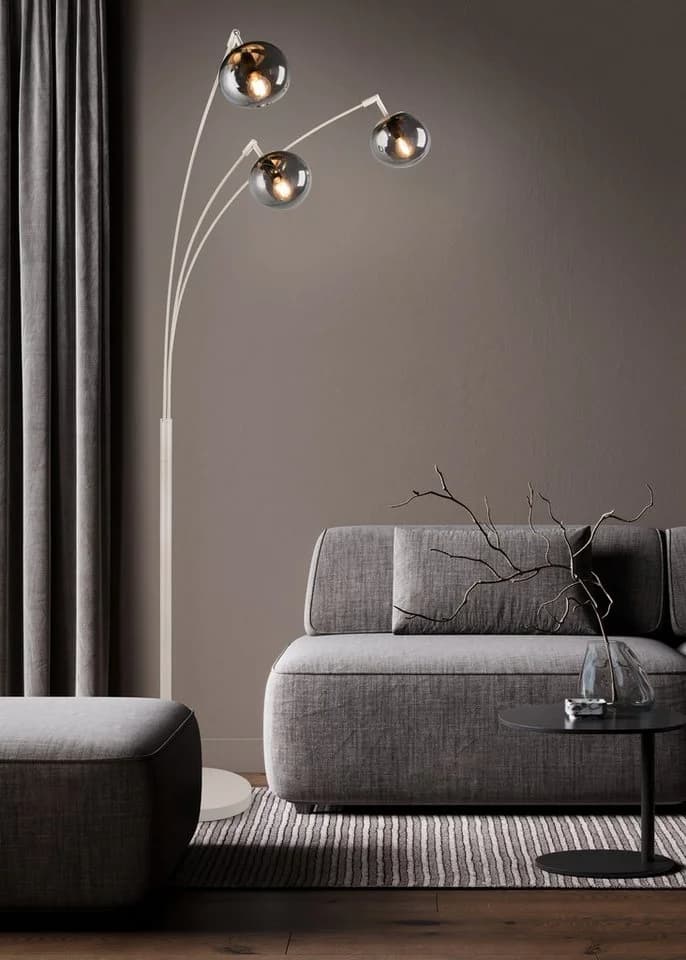 s.Oliver Stehlampe ANJELLA Beige/Grau 3x E14 195x65x72 cm - Bild 3