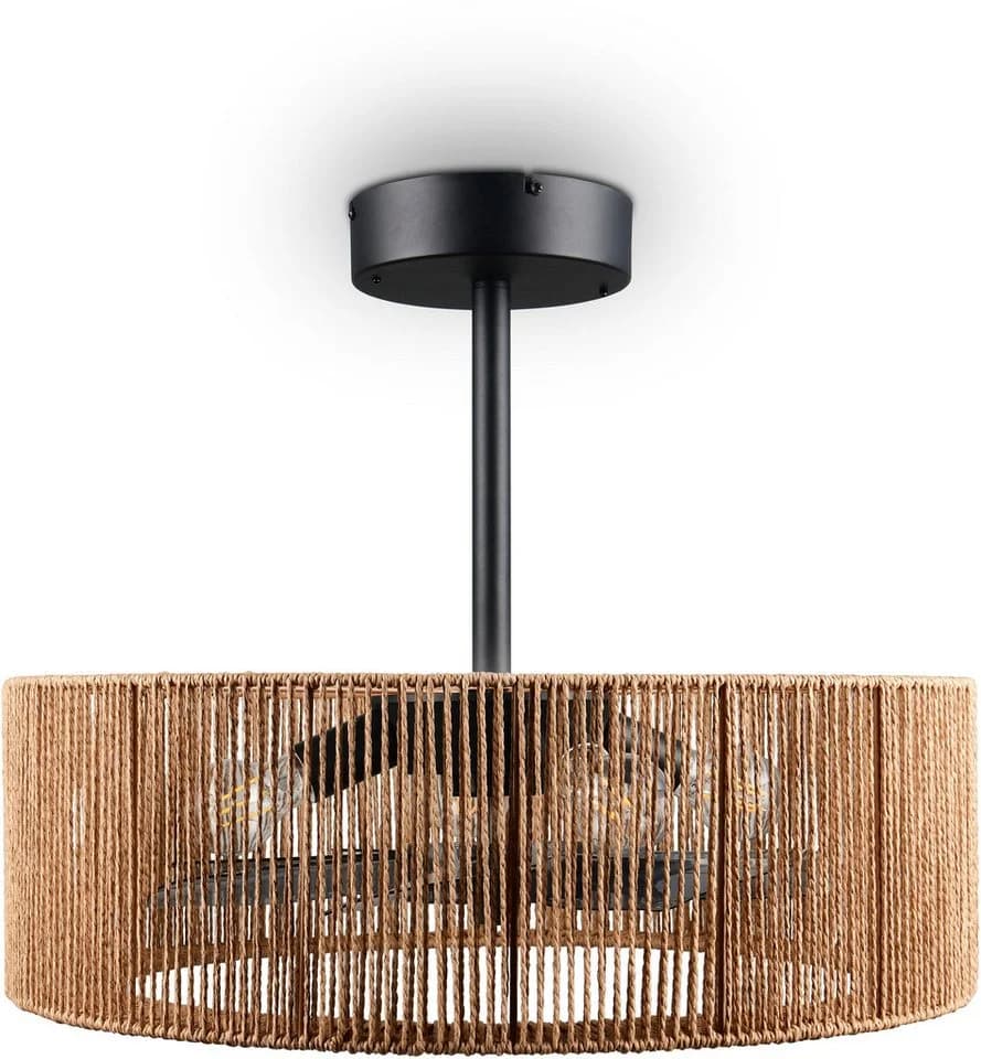 Reality Leuchten Deckenventilator SMILLUM Schwarz mit Licht - Bild 4
