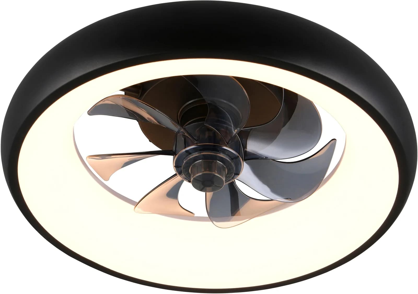REALITY MUONIO LED Deckenventilator mit Licht, Schwarz Matt, Fernbedienung