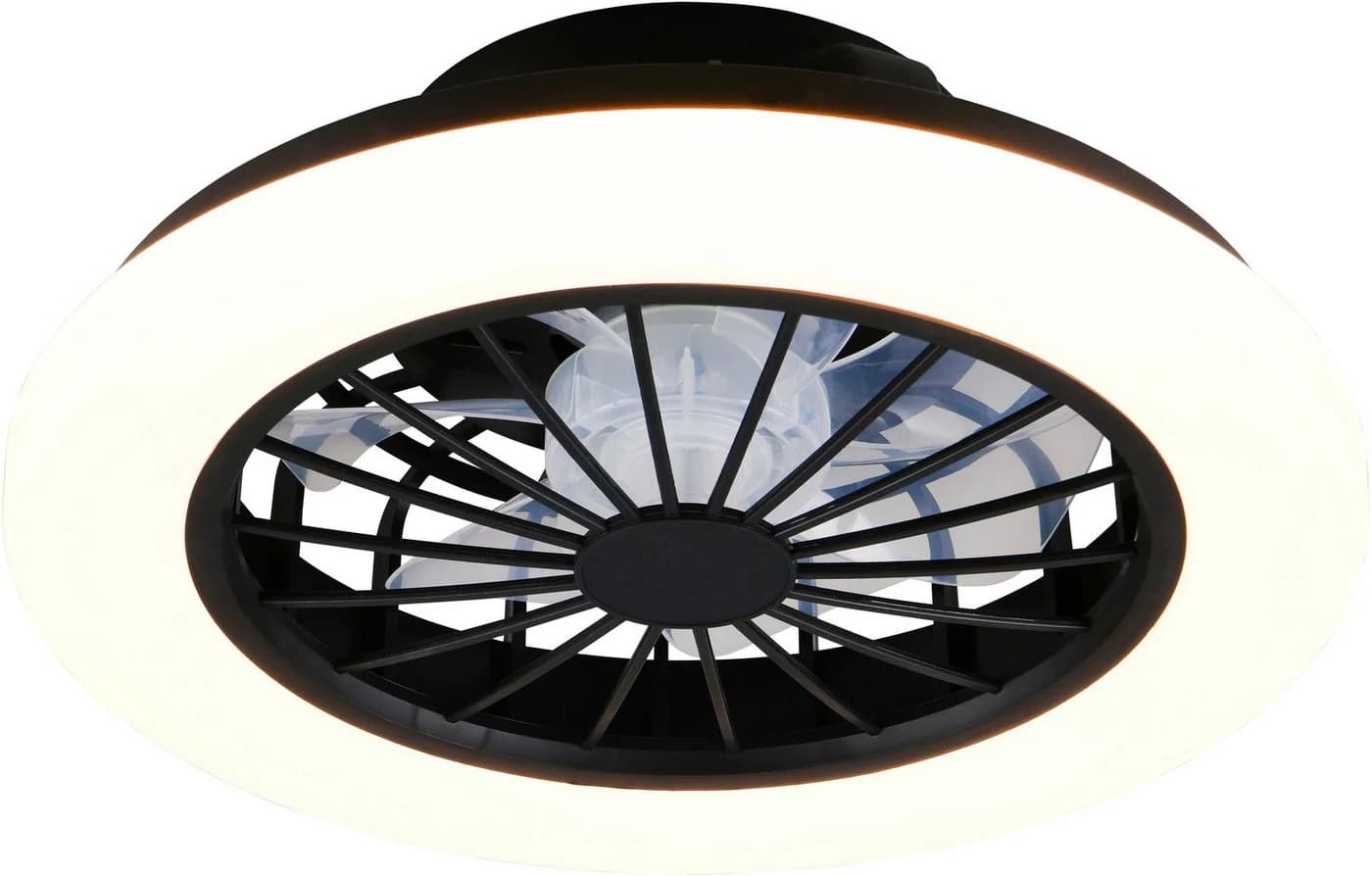 REALITY LEUCHTEN LED Deckenleuchte ROTSUND mit Ventilator und Fernbedienung