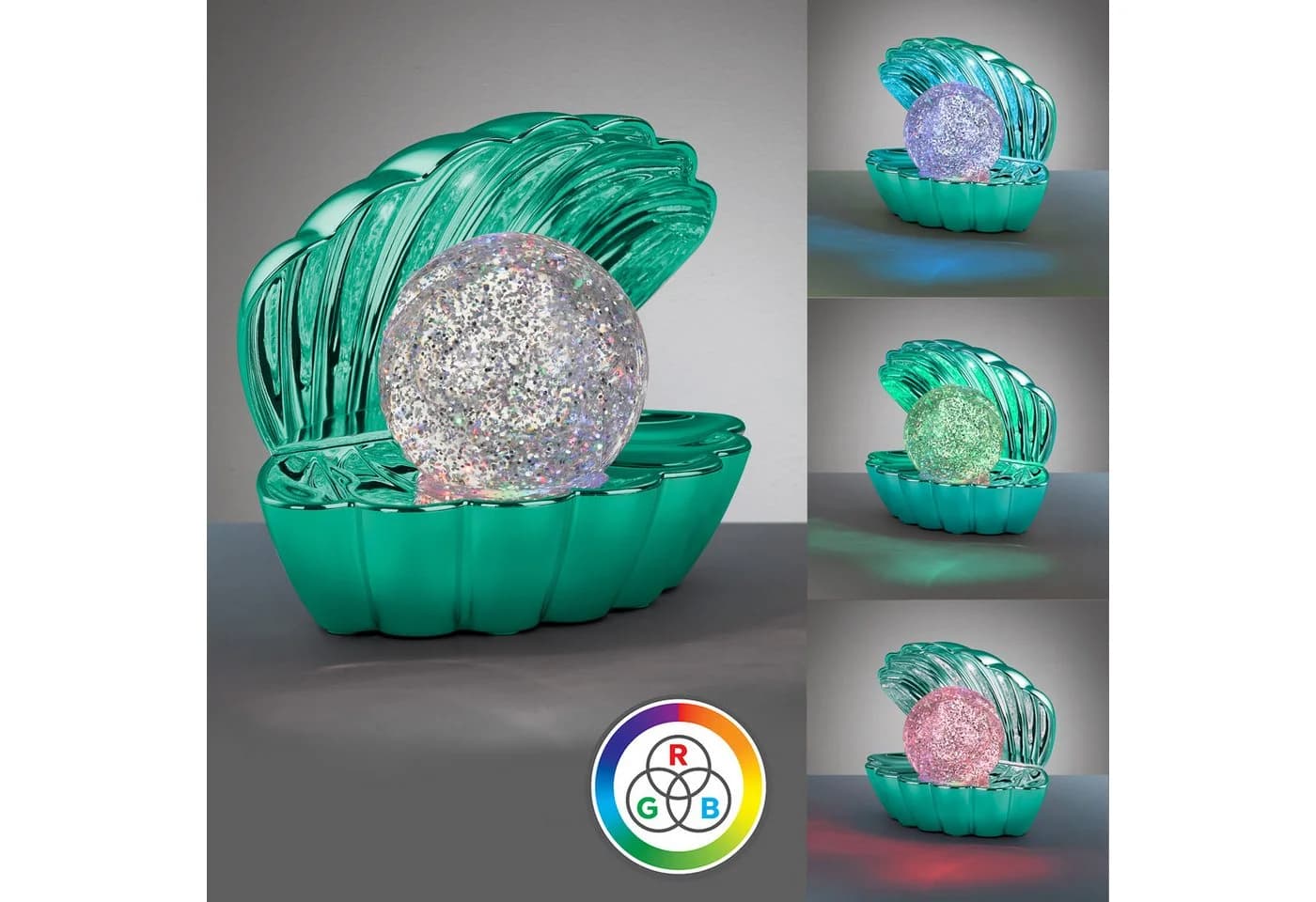 Reality Leuchten LED Tischleuchte SHELLY Muschelform RGB Farbwechsel - Bild 2