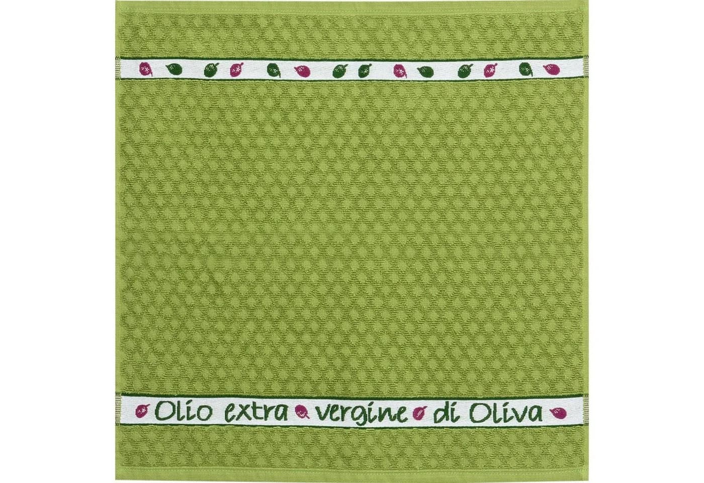 Kracht Frottier-Geschirrtuch "Olio extra" 2er-Pack Baumwolle Uni