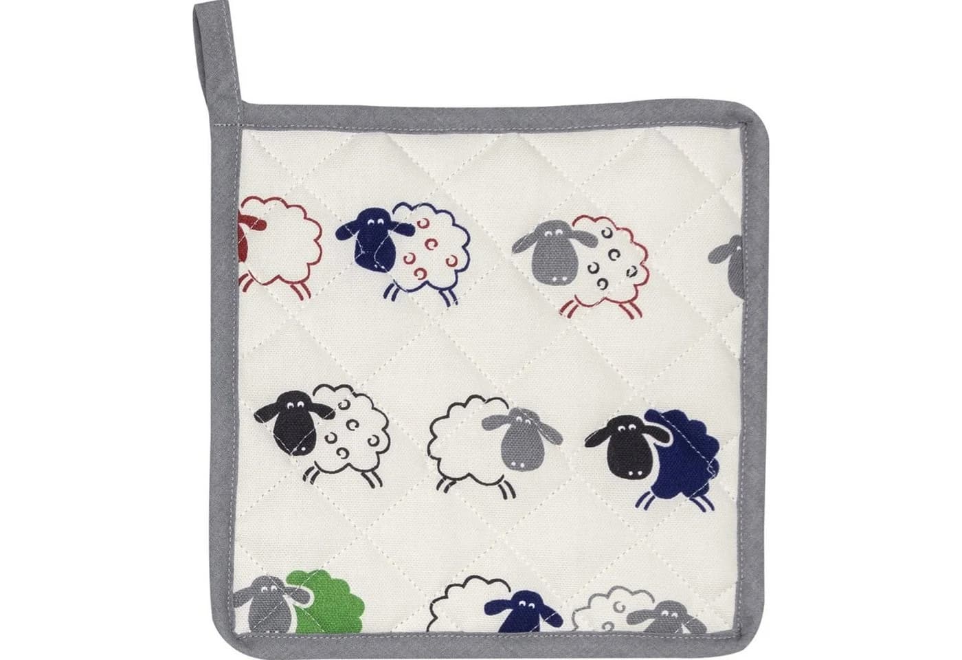 Dekorative Topflappen mit Schäfchenmotiv aus Baumwolle