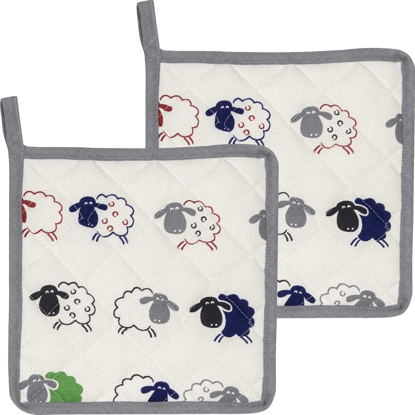 Dekorative Topflappen mit Schäfchenmotiv aus Baumwolle - Bild 2