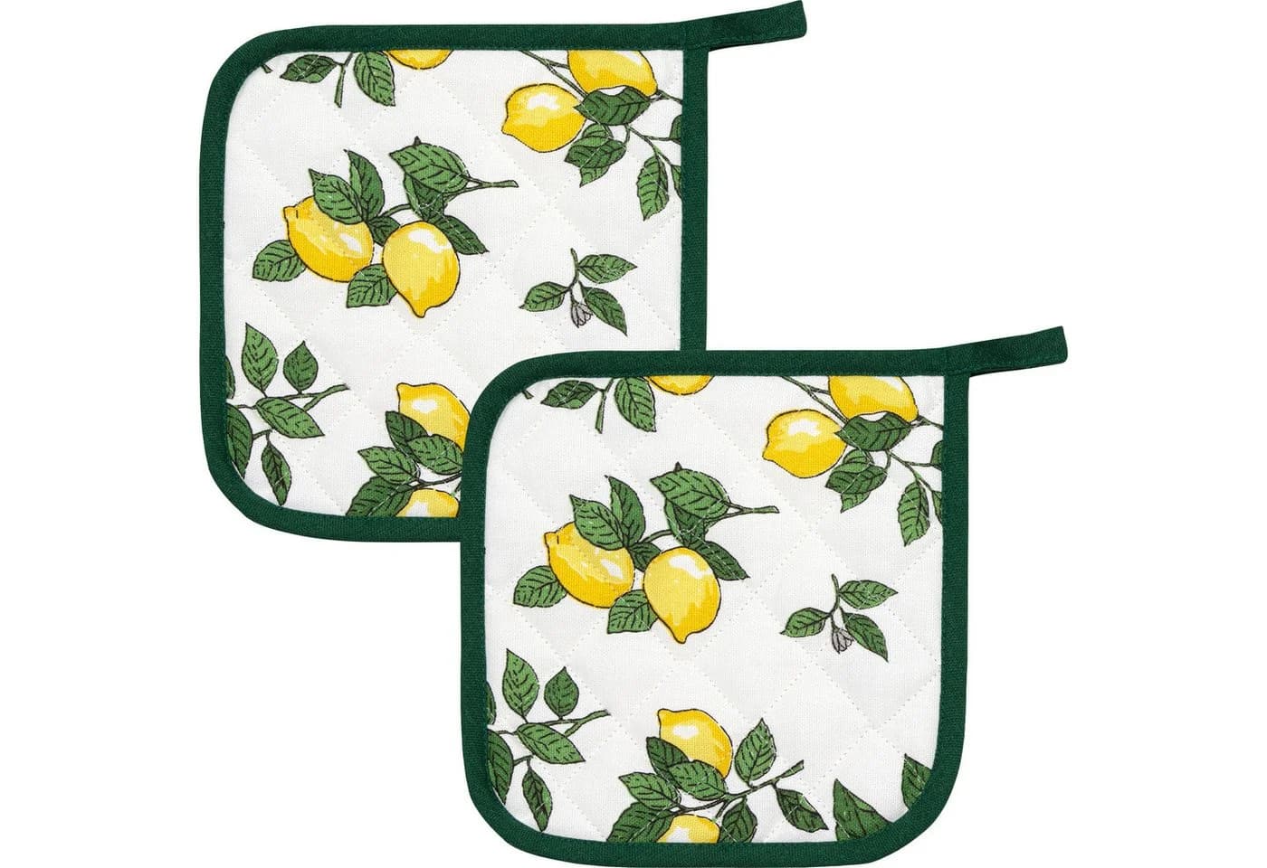 Kracht Topflappen Zitronen 2er-Pack Baumwolle Motiv