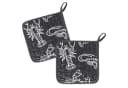 Kracht Topflappen Seafood 2er Set Baumwolle Schwarz Bild 2