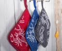 Kracht Topflappen Seafood 2er Set Baumwolle Schwarz Bild 3