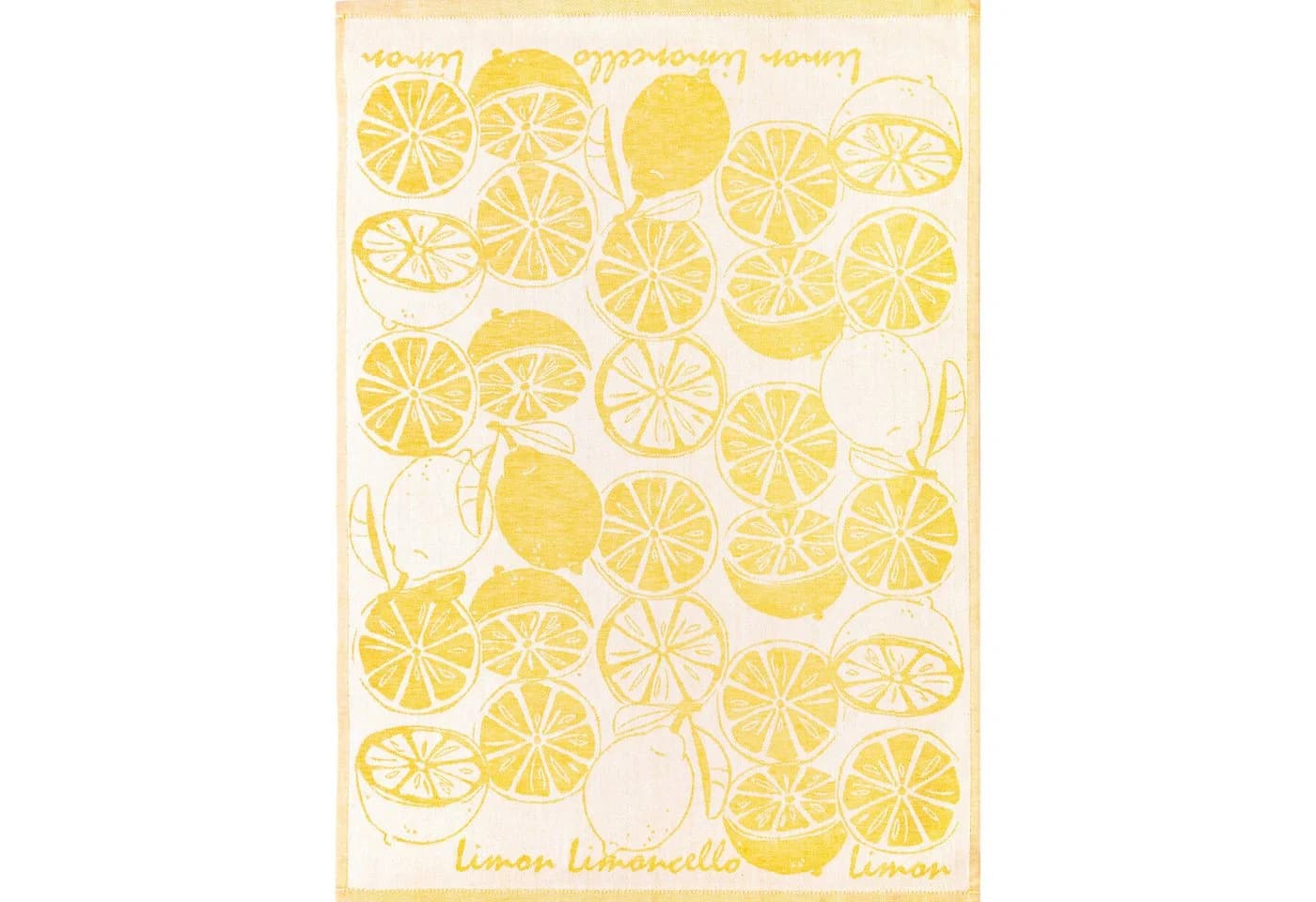 Kracht Geschirrtuch Limoncello 3er-Pack Halbleinen Jacquard
