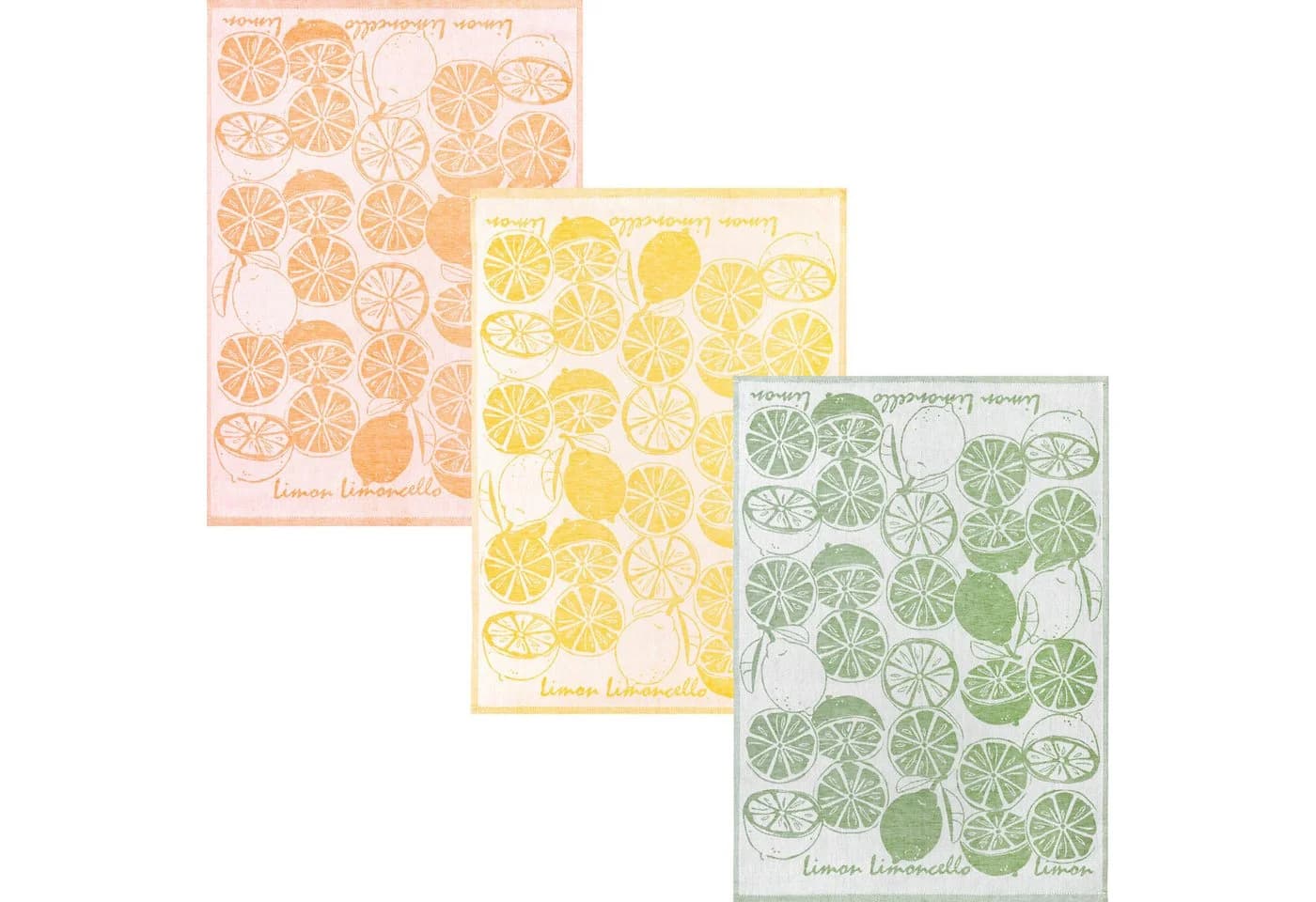 Kracht Geschirrtuch Limoncello 3er-Pack Halbleinen Jacquard - Bild 2