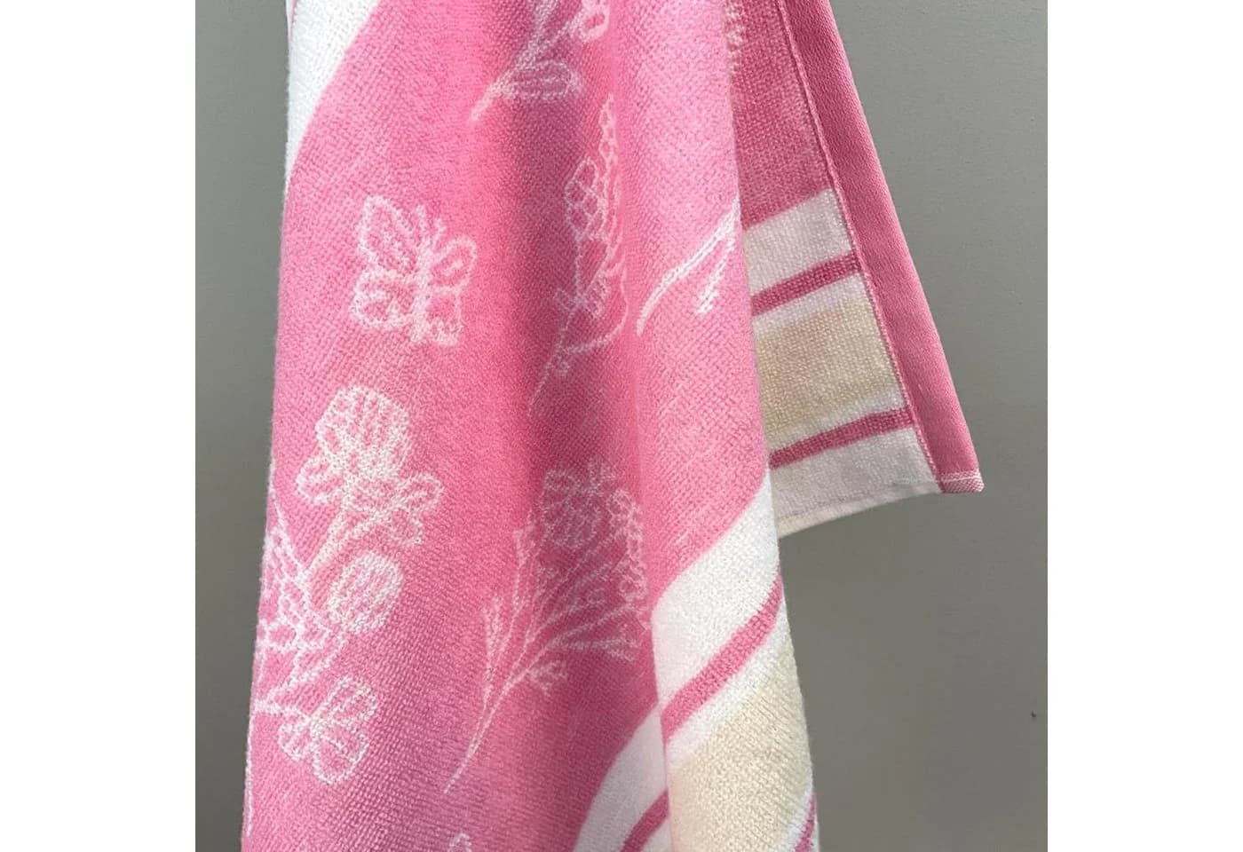 Kracht Geschirrtuch Wildblumen 3er Pack Frottee Rosa - Bild 3