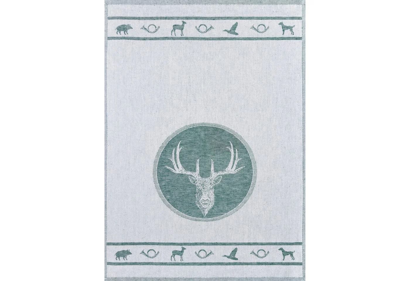Kracht Geschirrtuch Jagd 3er-Pack Halbleinen Motiv - Bild 4