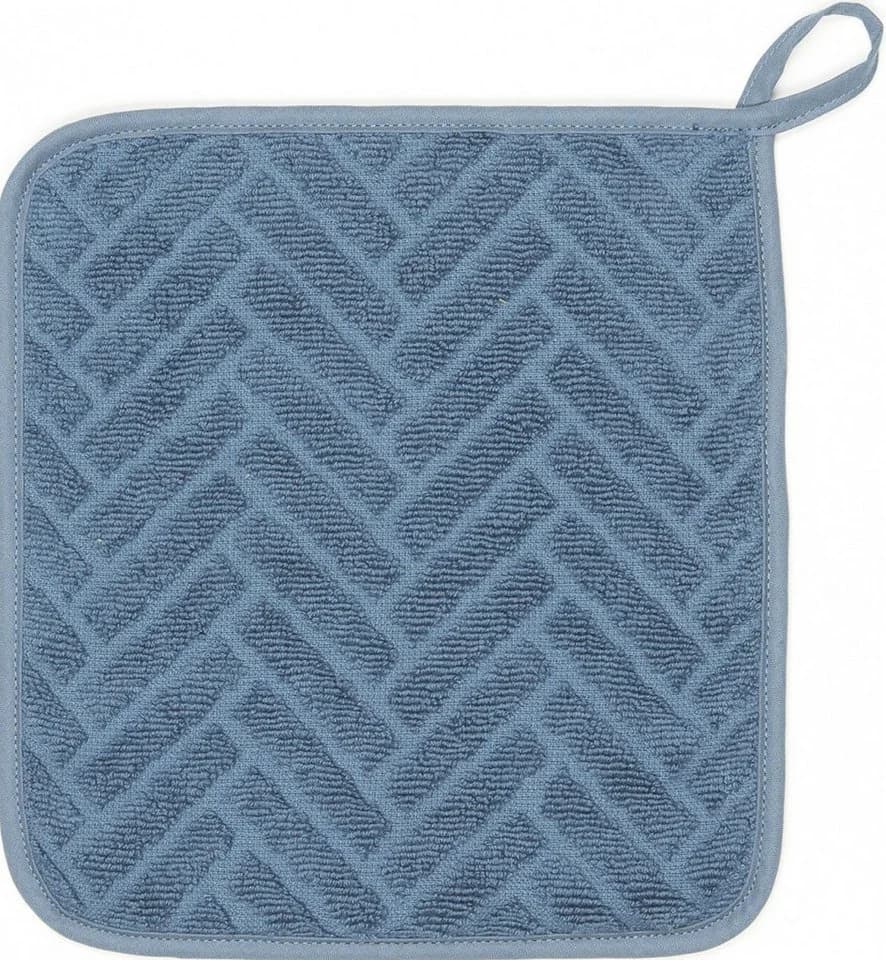 Kracht Topflappen Bricks 2er Set Baumwolle Blau
