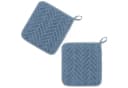 Kracht Topflappen Bricks 2er Set Baumwolle Blau Bild 2