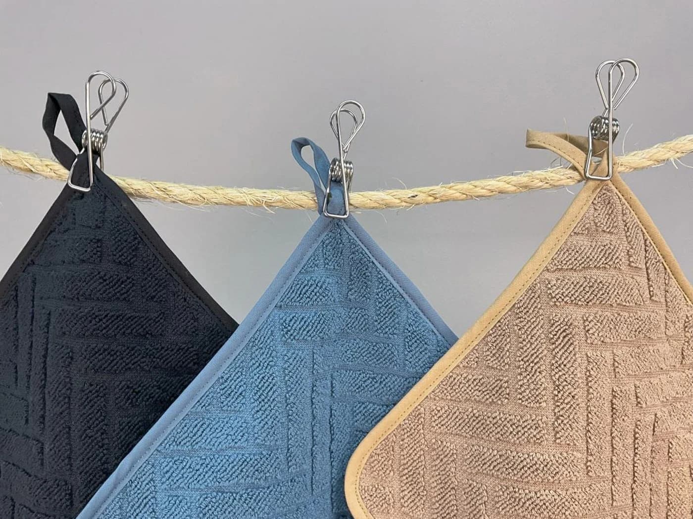 Kracht Topflappen Bricks 2er Set Baumwolle Blau - Bild 5