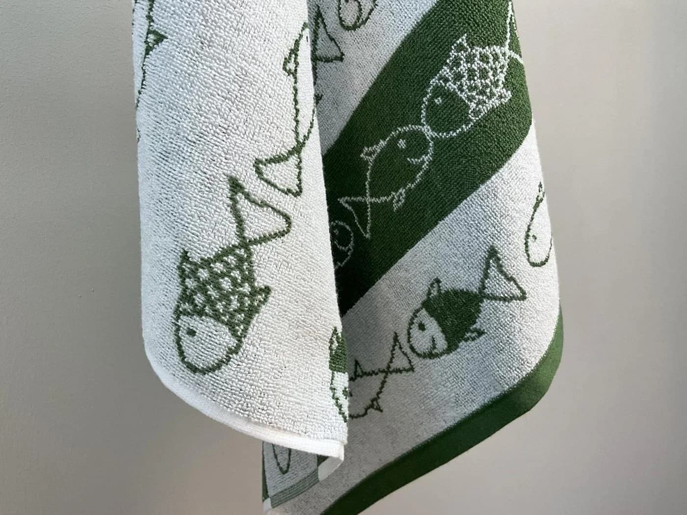 Kracht Geschirrtuch Kiss Fish 3er Pack Frottee 100% Baumwolle Grün - Bild 5