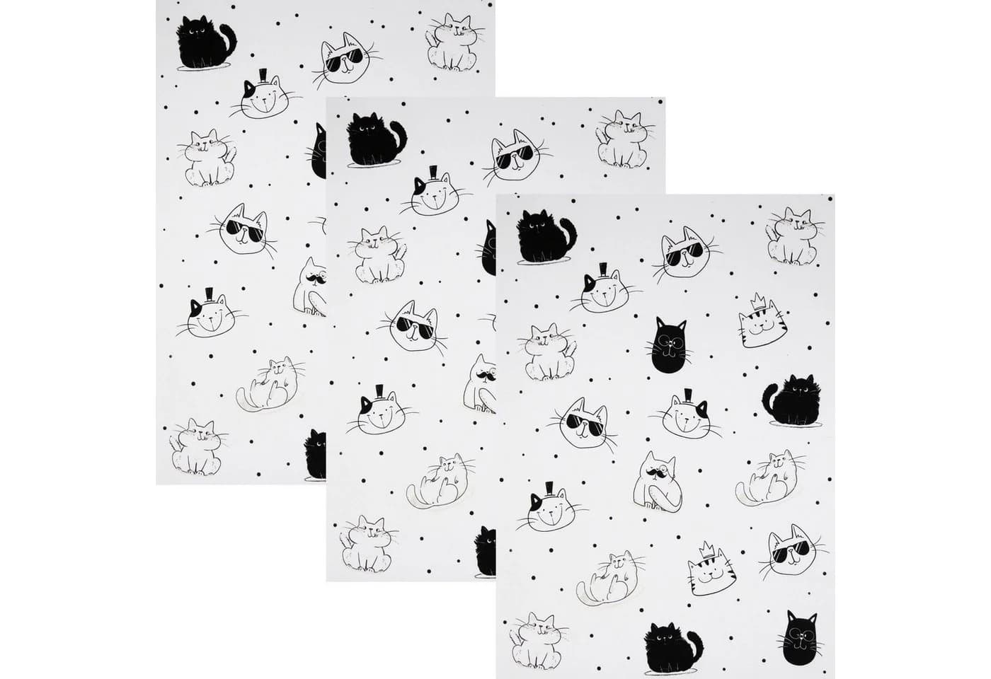 Kracht Geschirrtuch "Cool Cat" 3er-Pack Halbleinen - Bild 2